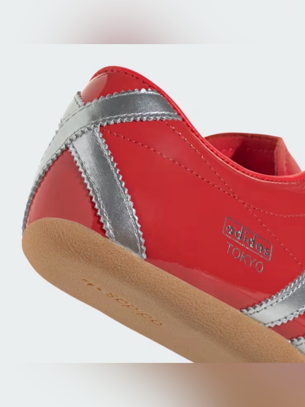 adidas Red and Silver Tokyo Sneakers - Picture 7 of 9